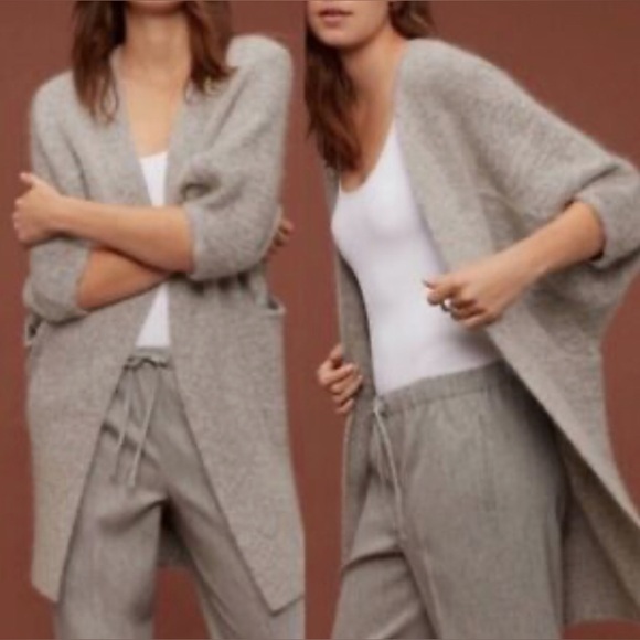 Aritzia Babaton Javier Cocoon Mohair Alpaca Blend Cardigan EUC Size S/M - Picture 14 of 16